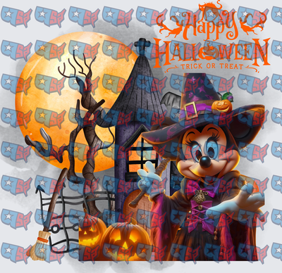 Minnie Mouse Witch Happy Halloween Trick or Treat (DTF)