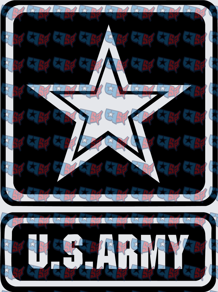 Black Star Military Army Logo Badge Set (DTF)