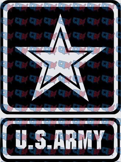 Black Star Military Army Logo Badge Set (DTF)