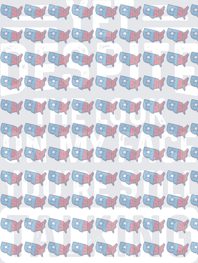 Yet Despite The Look On My Face You're Still Talking USA Map Pattern (DTF)