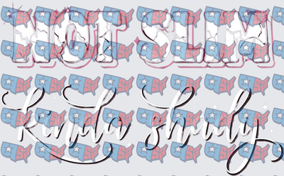 Not Slim Kinda Shawty Bold Script USA Map Pattern (DTF)