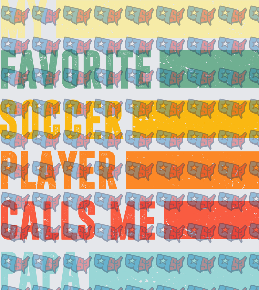 My Favorite Soccer Player Calls Me Papa Retro (DTF)