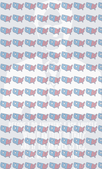Would An Idiot Do That Quote USA Pattern Silhouette (DTF)