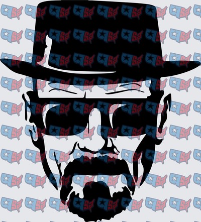 Mysterious Man Fedora Hat Sunglasses Goatee Silhouette (DTF)