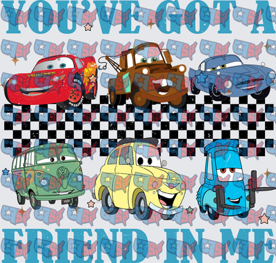 You've Got A Friend In Me Racing Cars Characters (DTF)