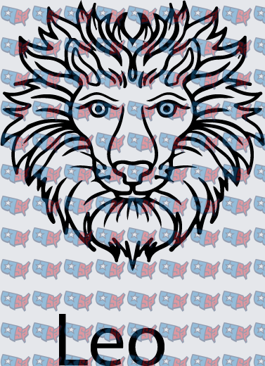 Leo Zodiac Lion Face Astrology Sign (DTF)