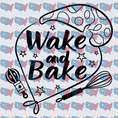 Wake and Bake Baking Tools Heart Design (DTF)