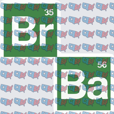 Breaking Bad Periodic Table Elements Br Ba Green Tiles (DTF)