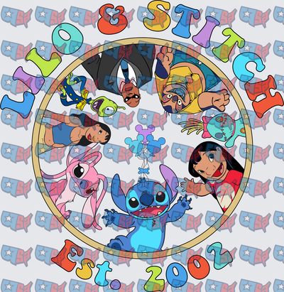 Lilo & Stitch Est. 2002 Character Circle (DTF)