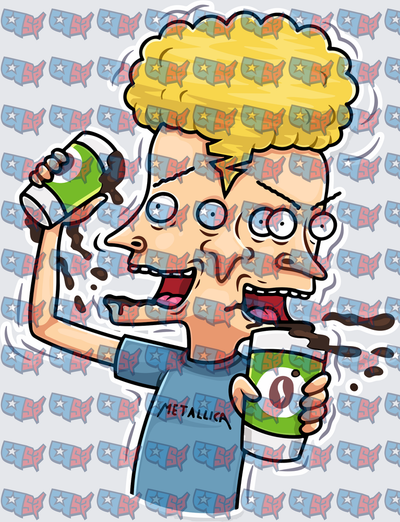 Butthead Two-Headed Coffee Chaos Metallica Shirt (DTF)