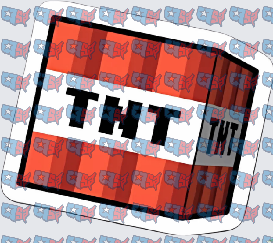 Minecraft TNT Block Pixel Art Design (DTF)