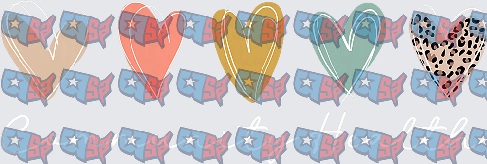 Patriotic Hearts USA Map Stars Boho Leopard Bundle (DTF)