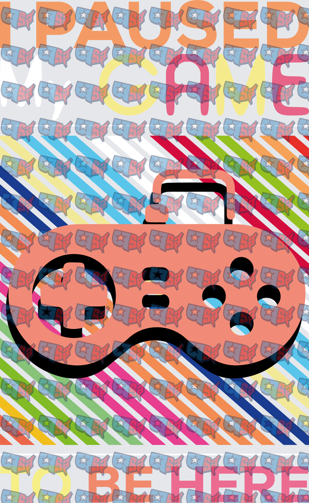 I Paused My Game To Be Here Retro Controller Rainbow (DTF)