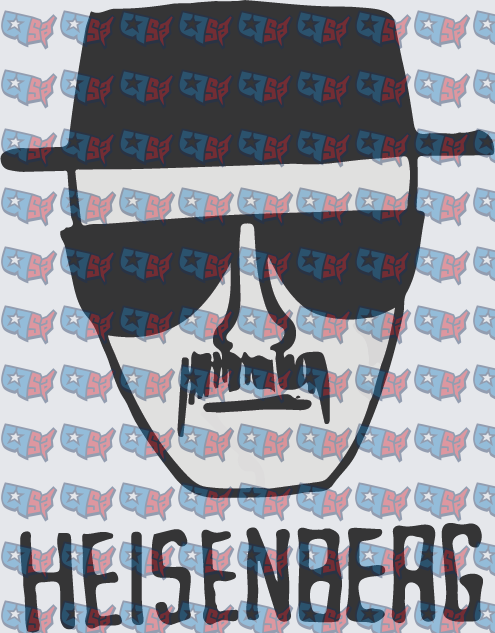 Heisenberg Breaking Bad Minimalist Portrait Design (DTF)