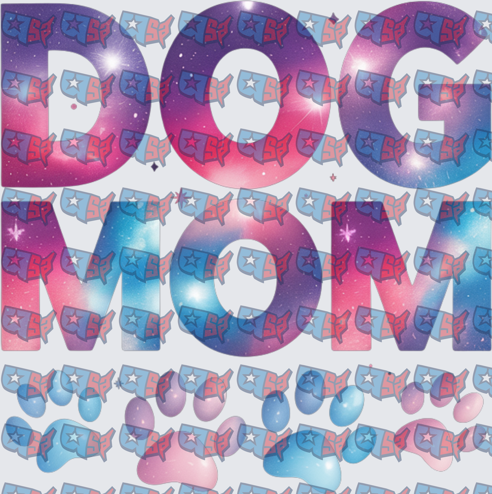 Galaxy Dog Mom Bold Letter Design (DTF)