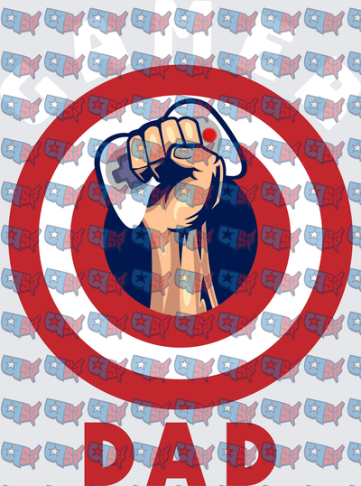 Captain America Shield Raised Fist Dad (DTF)