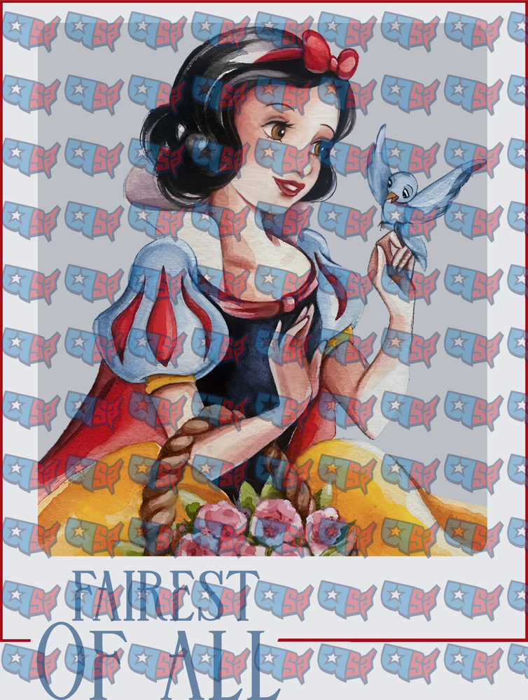 Fairest Of All Princess With Bluebird And Flowers (DTF)