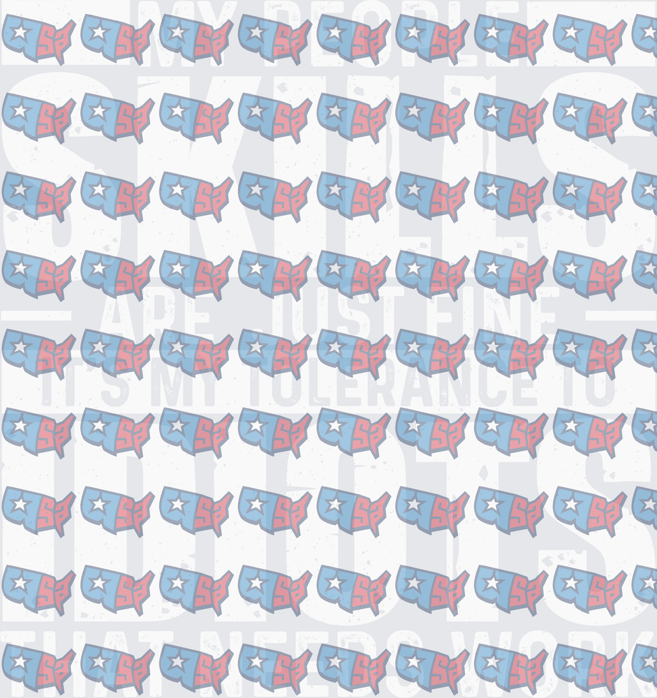 My People Skills Are Just Fine Funny USA Map Pattern (DTF)