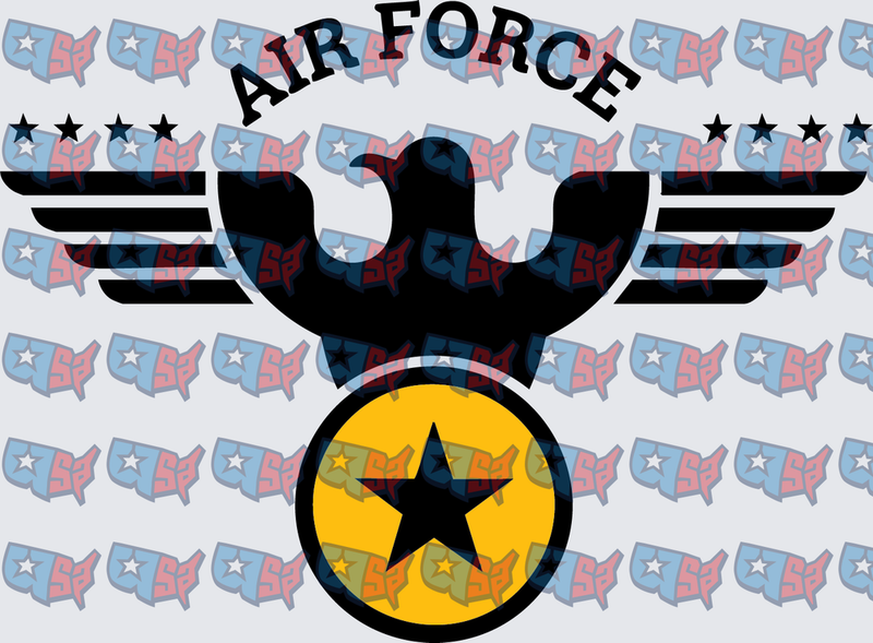 Air Force Eagle Wings Star Emblem (DTF)