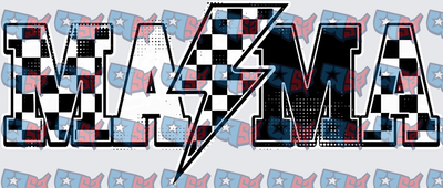 Checkered Racing MAMA Lightning Bolt (DTF)