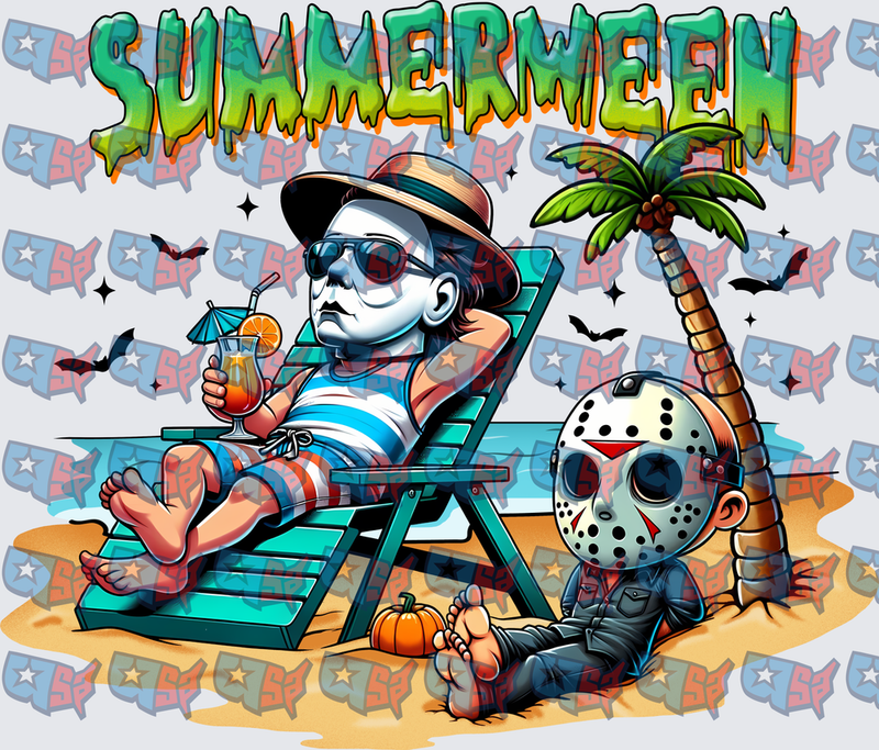 Summerween Horror Icons Beach Vacation (DTF)