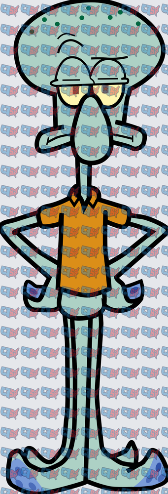 Grumpy Squid Neighbor Standing Arms On Hips (DTF)