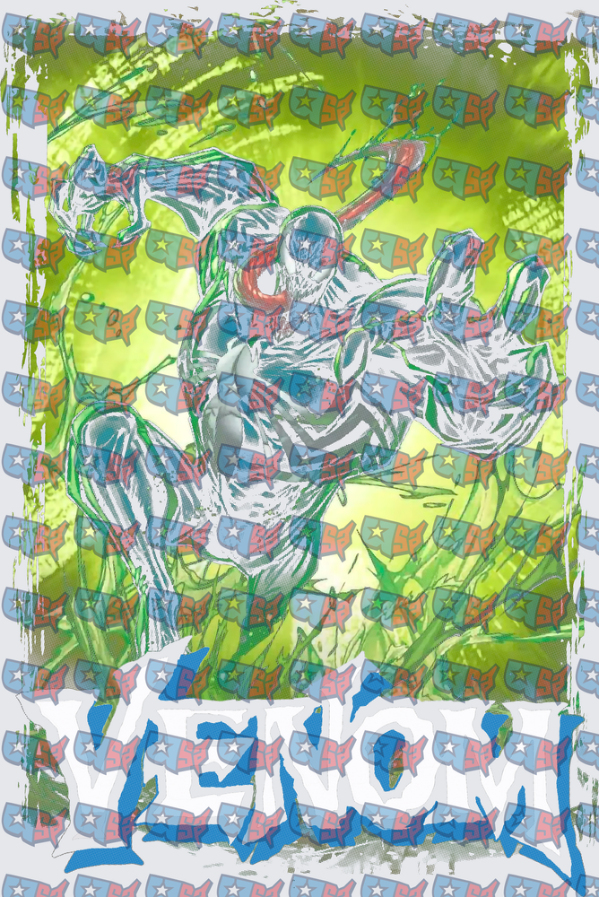 Venom Symbiote Green Explosive Comic Art (DTF)