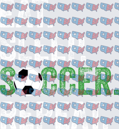 Eat Sleep Soccer Repeat Distressed Grunge Design (DTF)
