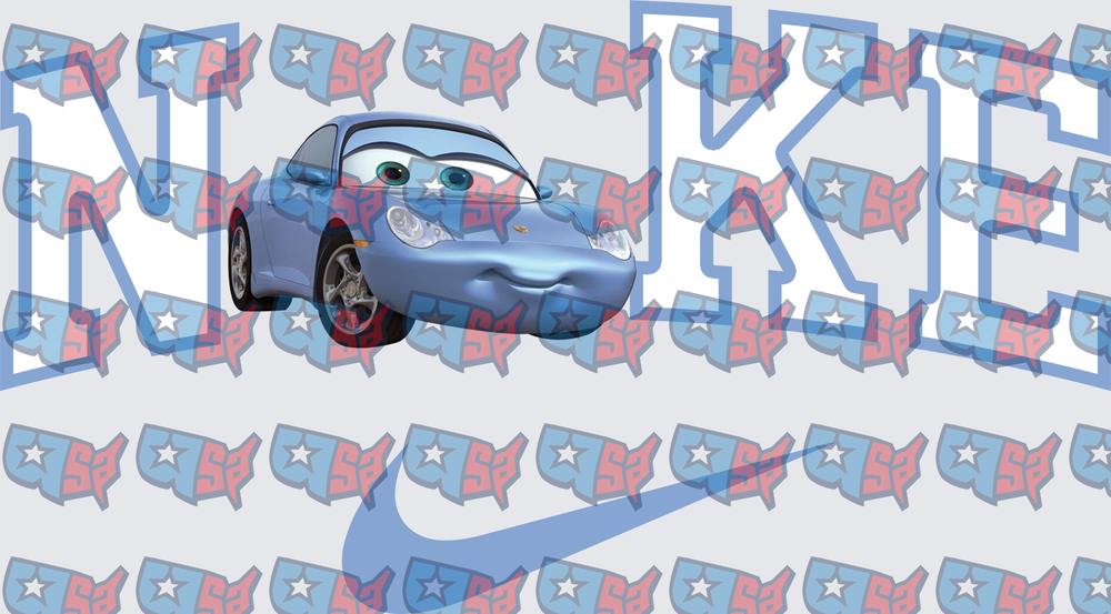 Sally Carrera Cars Character Bold Varsity Letter Design (DTF)
