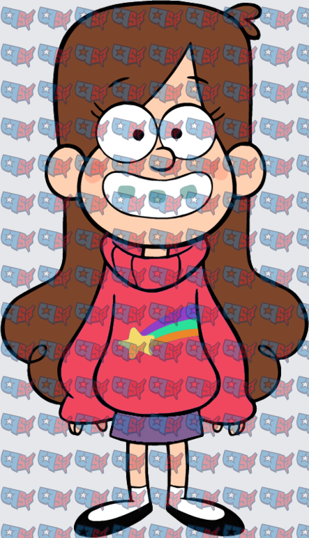 Cartoon Girl Rainbow Shooting Star Sweater Braces (DTF)