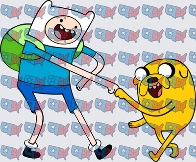 Finn and Jake Fist Bump Adventure Time Duo (DTF)