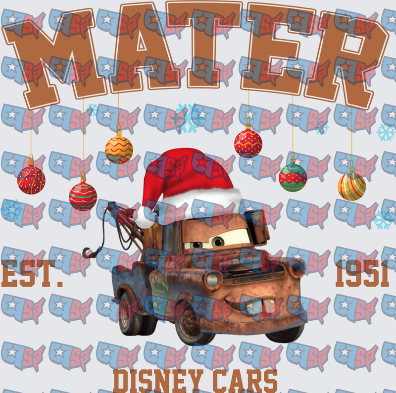 Rusty Tow Truck Santa Hat Christmas Ornaments (DTF)