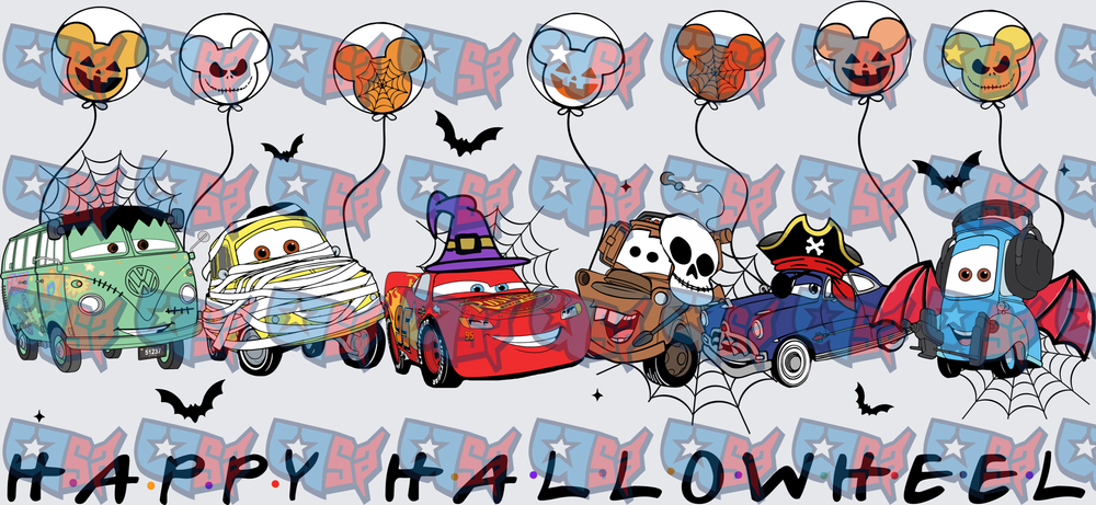 Happy Hallowheel Spooky Costume Cars Halloween (DTF)
