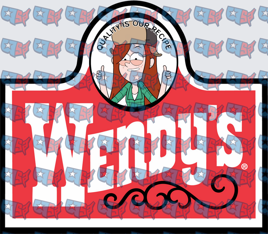 Gravity Falls Wendy Fast Food Logo Mashup (DTF)