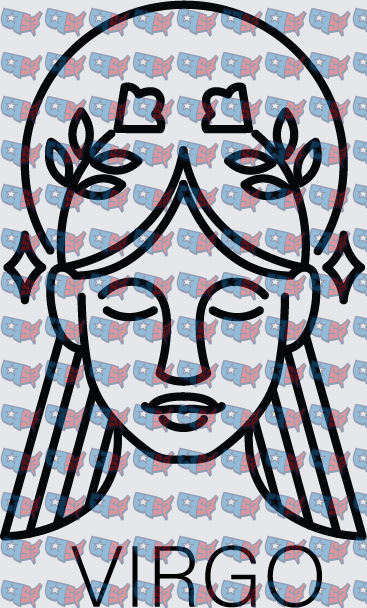 Virgo Zodiac Woman Face With Laurel Leaves (DTF)