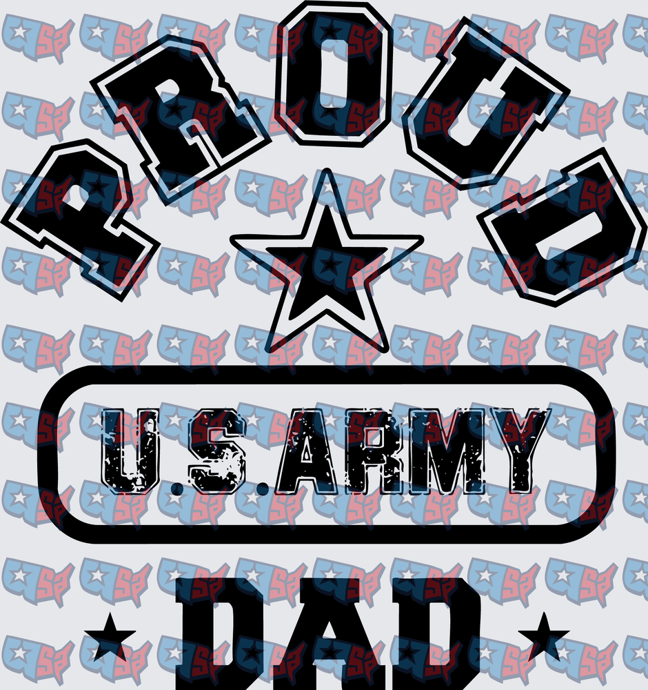 Proud U.S. Army Dad Bold Star Design (DTF)