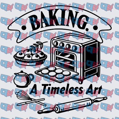Baking A Timeless Art Kitchen Tools Design (DTF)