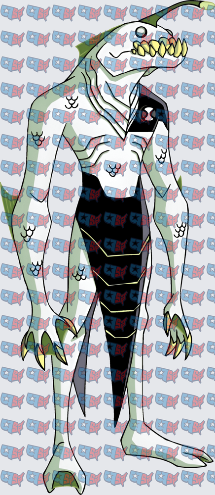 Alien Shark Humanoid Monster Full Body (DTF)