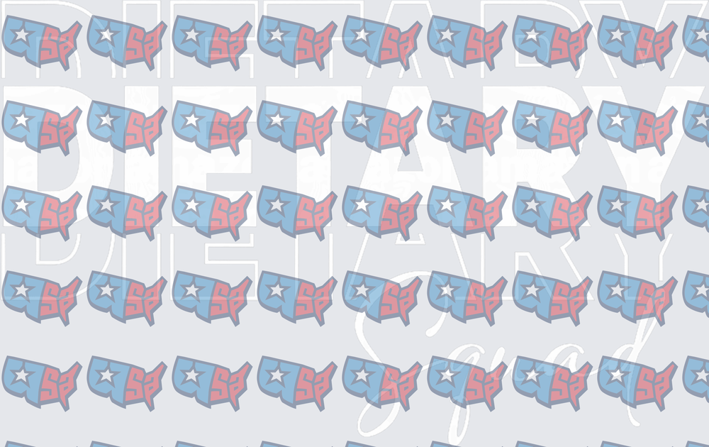 USA Map Patriotic Red White Blue Star Pattern (DTF)