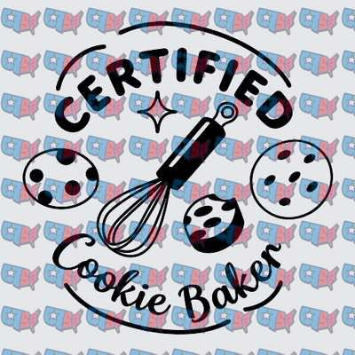 Certified Cookie Baker Whisk And Cookies Badge (DTF)