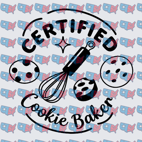 Certified Cookie Baker Whisk And Cookies Badge (DTF)