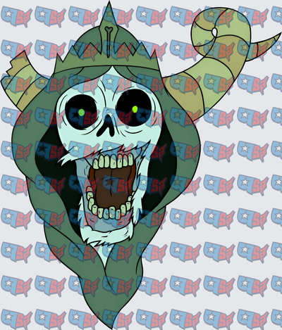 Screaming Skull Lich King With Horned Crown (DTF)