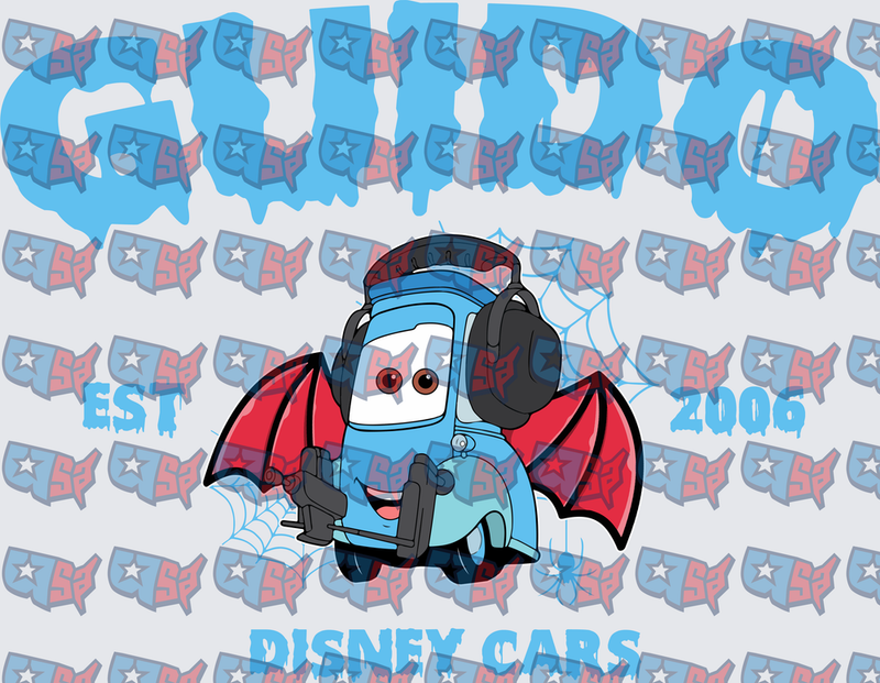 Guido Cars Halloween Bat Wings Headphones Est 2006 (DTF)