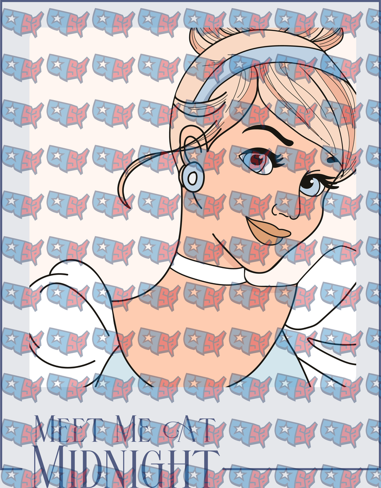Cinderella Meet Me At Midnight Princess Portrait (DTF)
