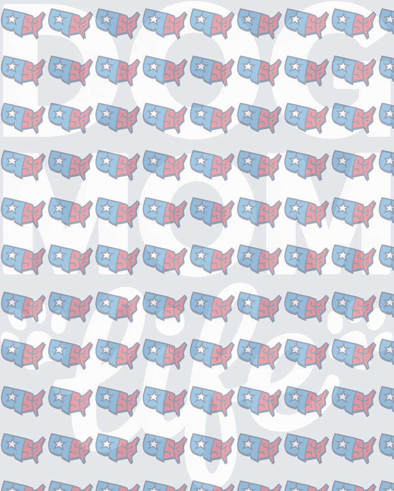 Patriotic USA Map Silhouette Stars Pattern (DTF)