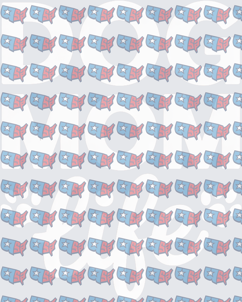 Patriotic USA Map Silhouette Stars Pattern (DTF)