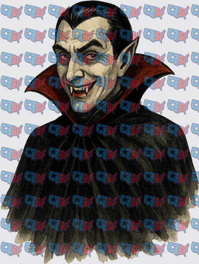 Classic Vampire Count Smiling With Fangs (DTF)