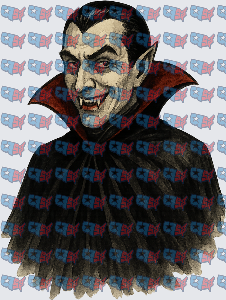 Classic Vampire Count Smiling With Fangs (DTF)