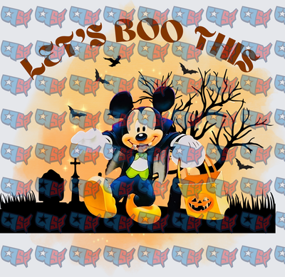 Let's Boo This Halloween Vampire Mouse Spooky Night (DTF)