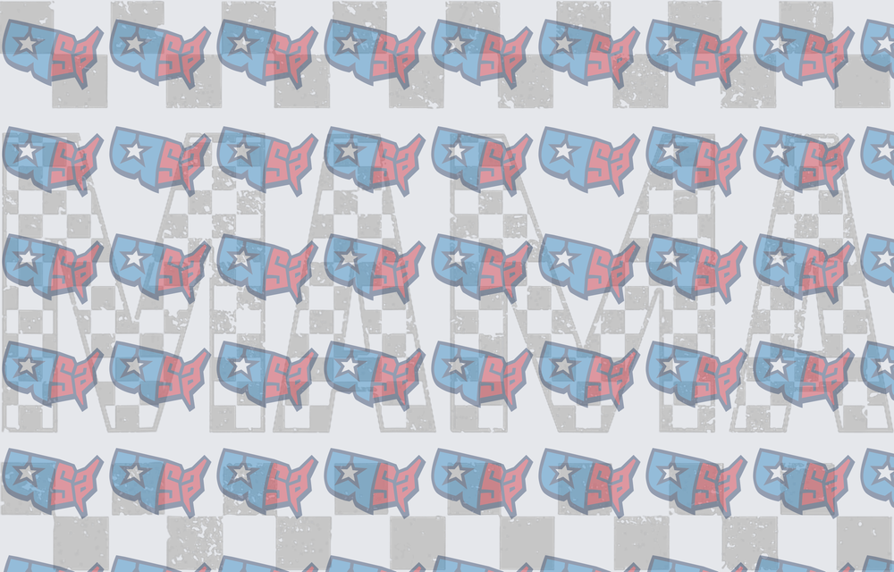 Patriotic USA Map Graffiti Letter Pattern (DTF)